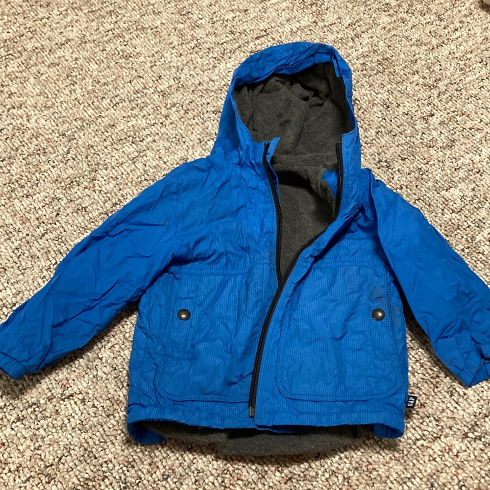 Gap windbreaker with fleece inside, 3T